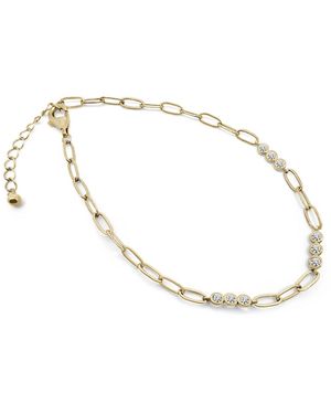 Clemence Wren Triple Gemstone Bracelet Chain - Metallic