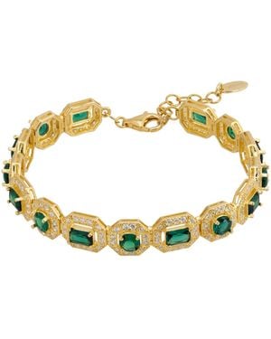 LÁTELITA London Whistledown Emerald Gemstone Bracelet - Metallic