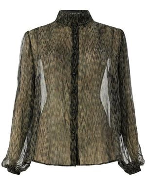 Exquise Regular Mandarin Collar Kamiyah Blouse - Green