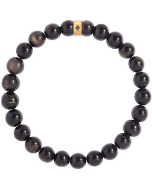 Karma and Luck Obsidian Bracelet – Protection Energy Gemstone Jewelry – Lunar Shield - Black