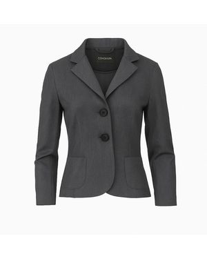 Conquista Stretch Cotton Gabardine Blazer – - Grey