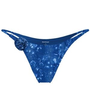 Blackbough Swim Parker Ruched Cheeky Bottoms Cyanotype - Blue