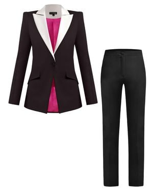 Tia Dorraine Illusion Classic Tailored Suit - Black