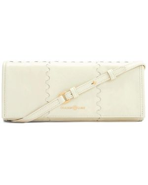 Orange Cube Mosaic Shoulder Bag - Natural