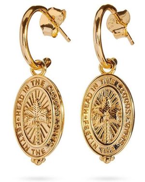 Onewildone Better Together Palm Tree Earrings - Metallic