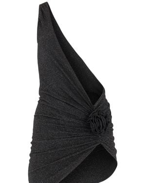 Decolet the label Azaria One-Shoulder Coverup - Black