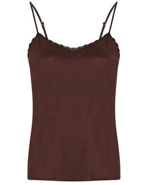 Exquise Regular Satin-Look Strap Blouse - Brown