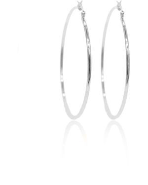 VIEA Casia Minimal Hoop Earrings - White