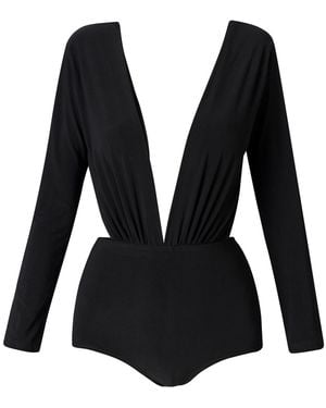 LIA ARAM Micro Jumpsuit With Gathered Detailing - Blue