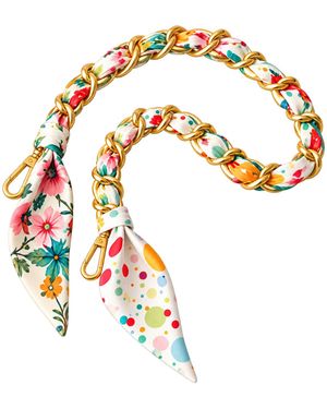 Lilly Loves Fairground Fiona Scarf Metal Strap - Metallic