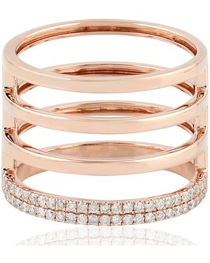 Artisan Rose Diamond Multi-Band Ring - Metallic
