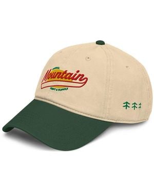 Anchor and Crew Neutrals Natural & Dark Original Mountain Supply Cotton Embroidered Cap - Green