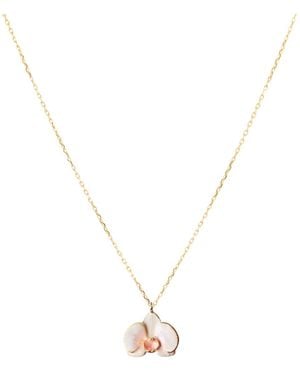 Agora Jewellery Orchid Necklace - Metallic