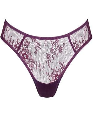MONIQUE MORIN LINGERIE Moonstruck Cheeky Velvet - Purple