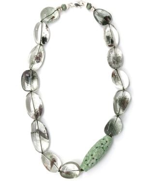 Shar Oke Lodolite Garden Quartz Necklace - Green