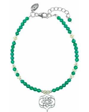 Charlotte's Web Jewellery Sevilla Dream Silver Beaded Bracelet - Green