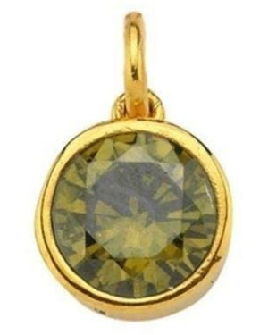 LINYA JEWELLERY Light Birthstone Charm - Metallic