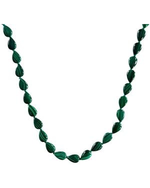 Herself Collections Genuine Malachite Necklace - Green