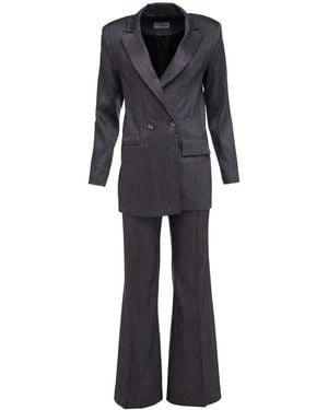 Fame Graphite Linen Blazer - Black