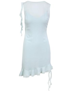 House of Ika Asymmetric Flow Viscose Dress - Blue