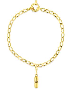 True Rocks 18Kt Plated Mini Pill On Belcher Bracelet - Metallic