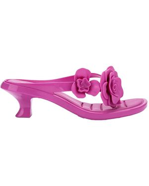 Melissa Thong Kitten Heel Petals - Pink