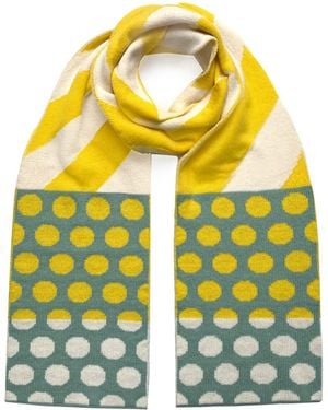 INGMARSON Stripes & Circles Wool & Cashmere Scarf - Yellow