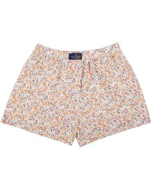 LE COLONEL Neutrals Liberty Terracotta Phoebe Boxer Shorts - Pink