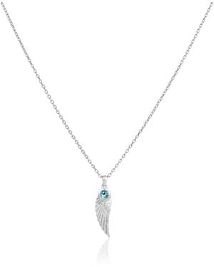 Moon London Angle Wing Topaz Necklace - Metallic
