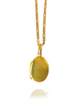 LINYA JEWELLERY Mini Locket Necklace - Metallic