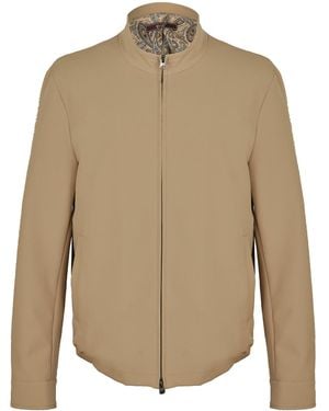 DAVID WEJ Ashford Relaxed Zip Through Jacket - Natural