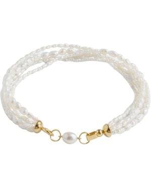 LINYA JEWELLERY Misel Ocean Pearl Bracelet - White