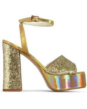 Terry De Havilland Nova Crystal Platform Heel - Metallic
