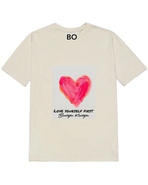 Boutique Kaotique Love Yourself First Off- Organic Cotton Self-Care Affirmation Tee - Multicolour