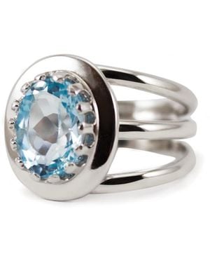 Vintouch Italy Luccichio Sky Topaz Stacking Ring - Blue