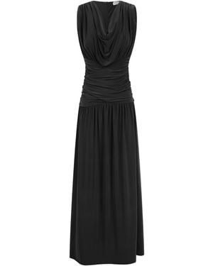Celestine & Mae Daphne Cowl Neck Maxi Dress - Black