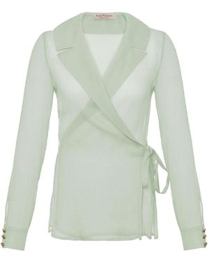 Anse Victorin Eva Silk Blouse - Green