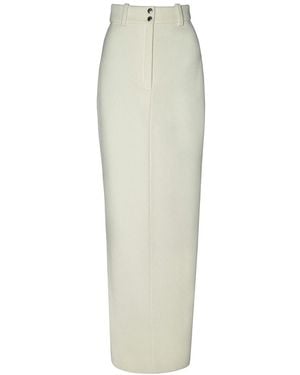 Vestiaire d'un Oiseau Libre Cashmere Pencil Skirt - White