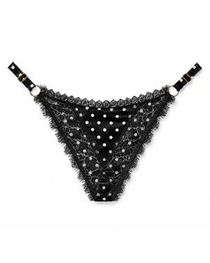 Noblesse Oblige Luna String Polka Dot - Black