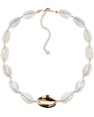 Adriana Pappas Designs Metal Shell Accent Choker - Metallic