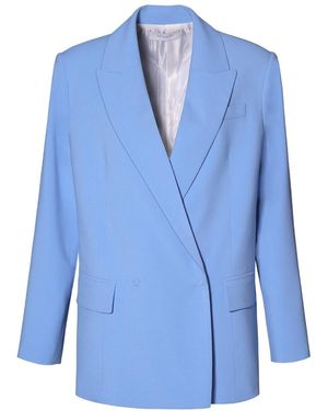 AGGI by HALEWSKI Petra Oversized Double Breasted Blazer - Blue