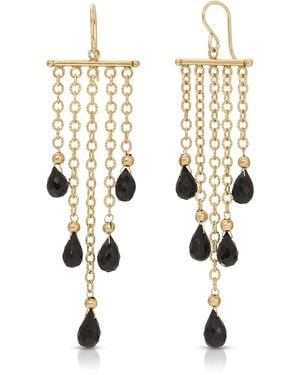 Heather Hawkins Jewelry Three Tier Chandelier Gemstone Earrings - Metallic