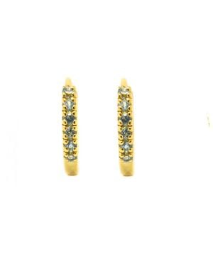 NASI SILVER Adaya Huggie Hoops- Topaz - Metallic