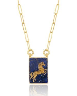 Ece London The Horse Necklace - Blue