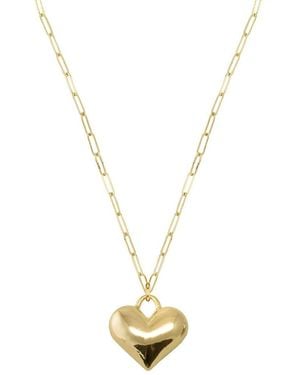 Adriana Pappas Designs Heart Padlock Necklace - Metallic