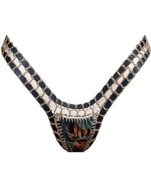 Luxsea Swimwear Belize Tropical Crochet Bikini Bottom - Black