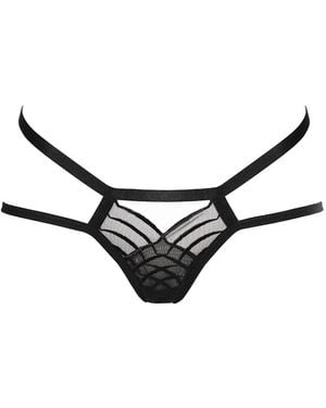 Reckless Wolf Rebel Strappy Ouvert - Black