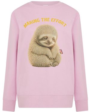 Sour Figs Sloth Sweatshirt - Pink