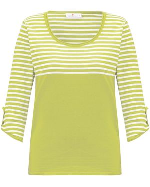 Peraluna Sailor Striped Knitwear 3/4 Sleeve Pullover - Yellow