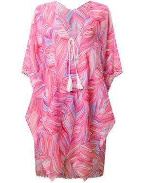 James Lakeland Abstract Print Kaftan - Pink